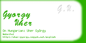 gyorgy uher business card