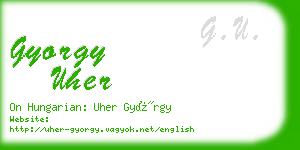 gyorgy uher business card